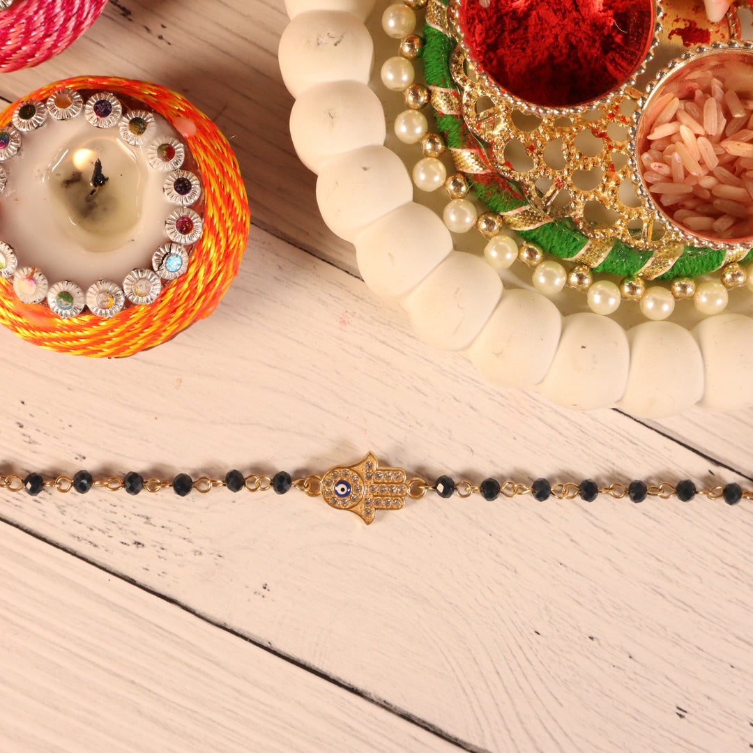 Pure Stones Evil Eye Hamsa Rakhi