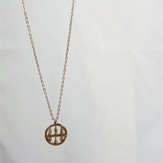 Abacus Charm Necklace - Stainless Steel