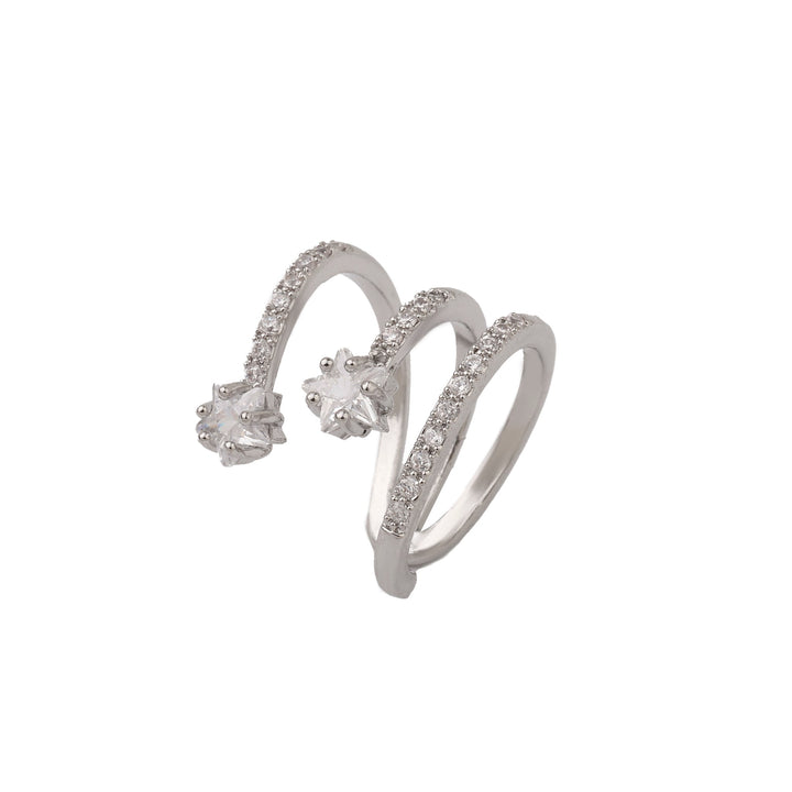 Chic Chaos Ear Cuff - Silver