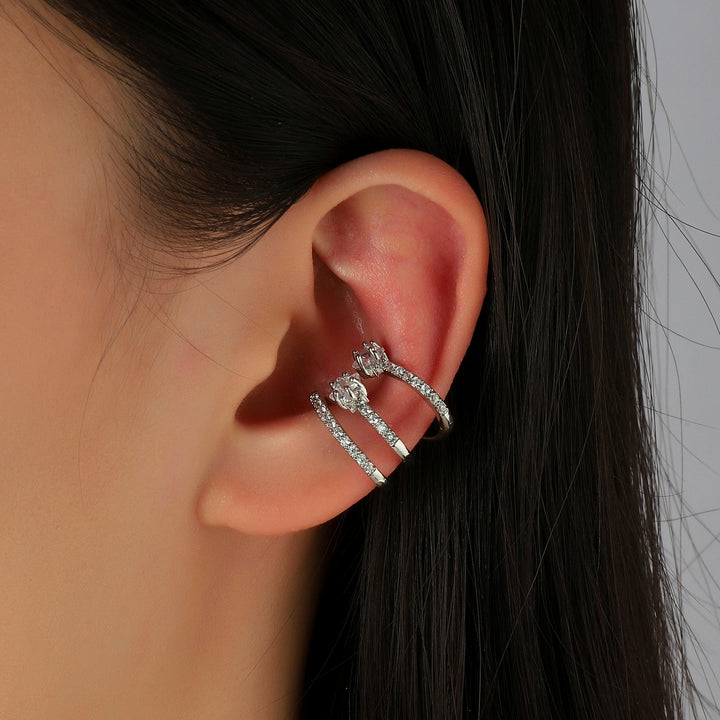 Chic Chaos Ear Cuff - Silver