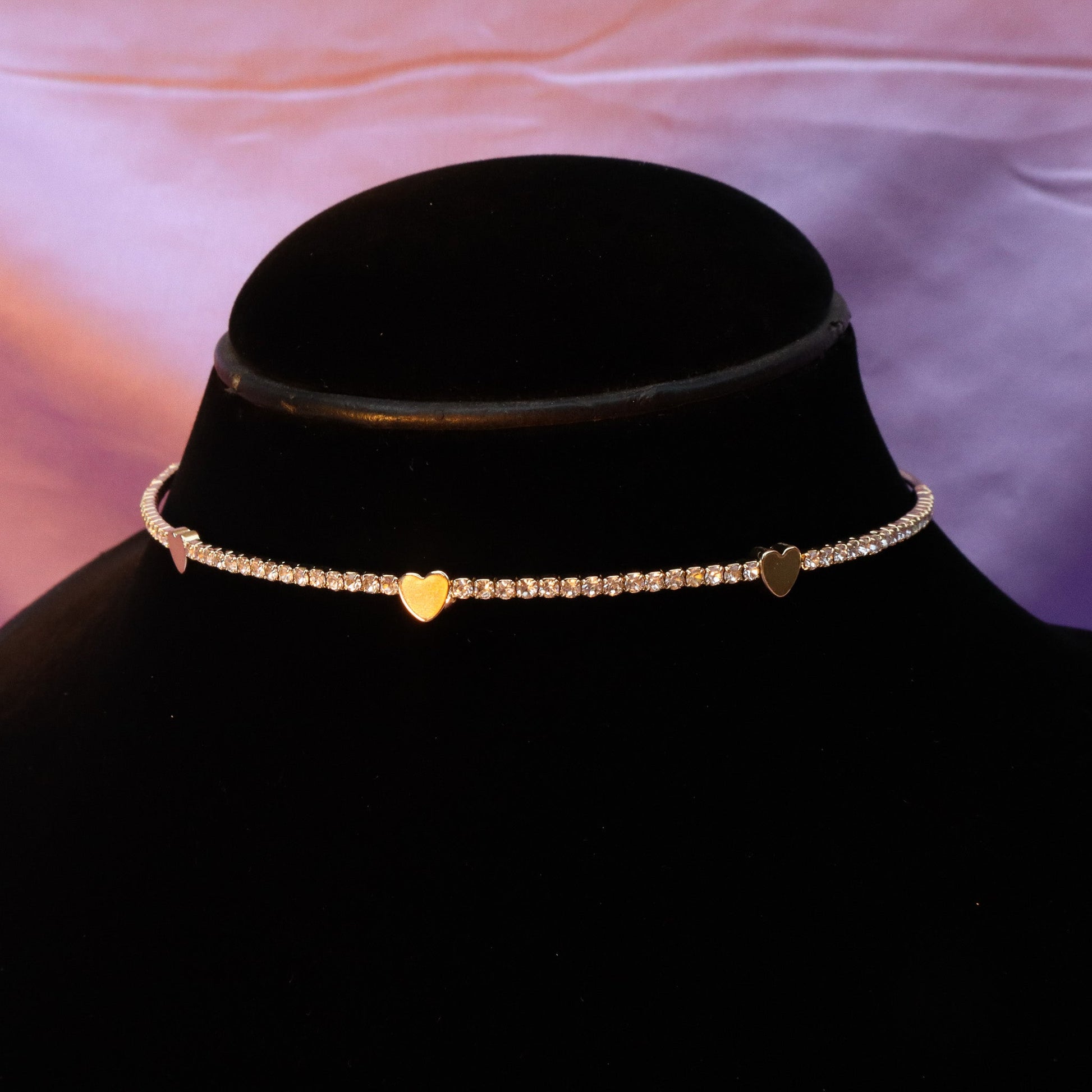 Kate'S Gold Hearts Choker