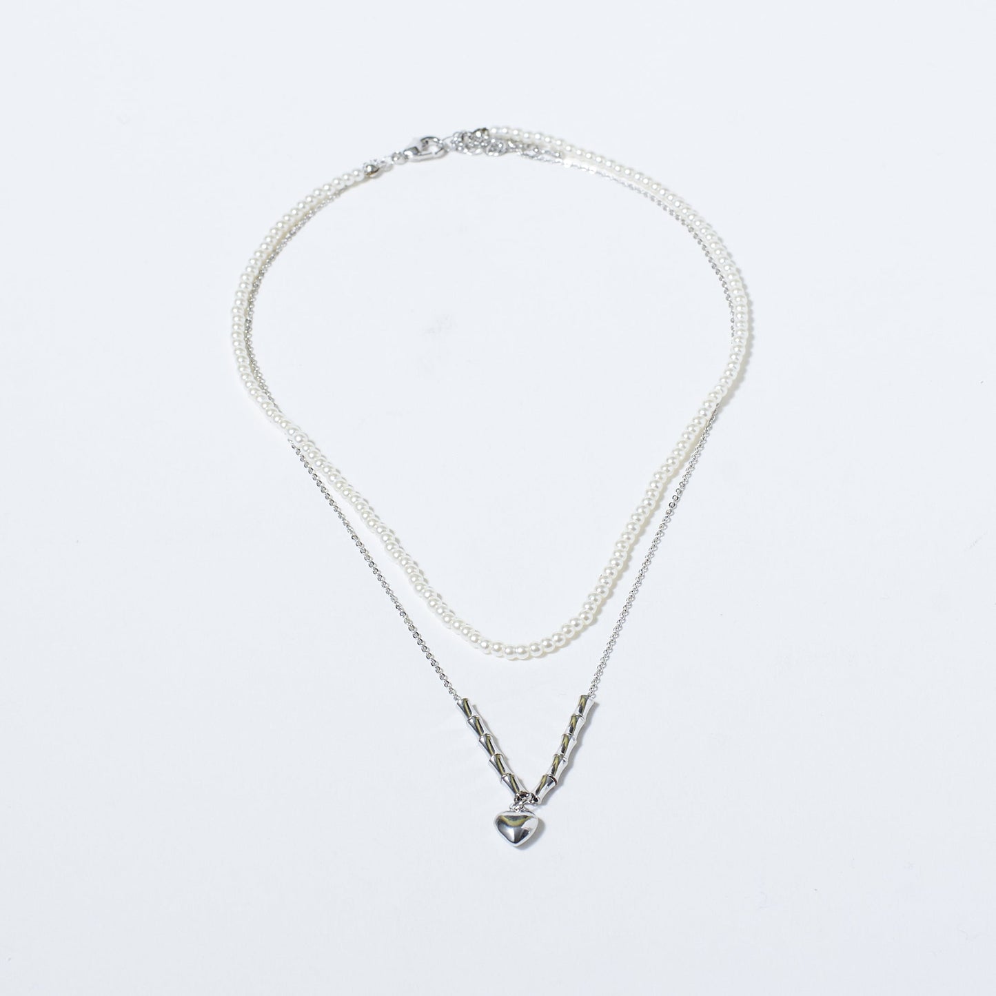 Layered Heart Pearly Mane Chain Salty Alpha