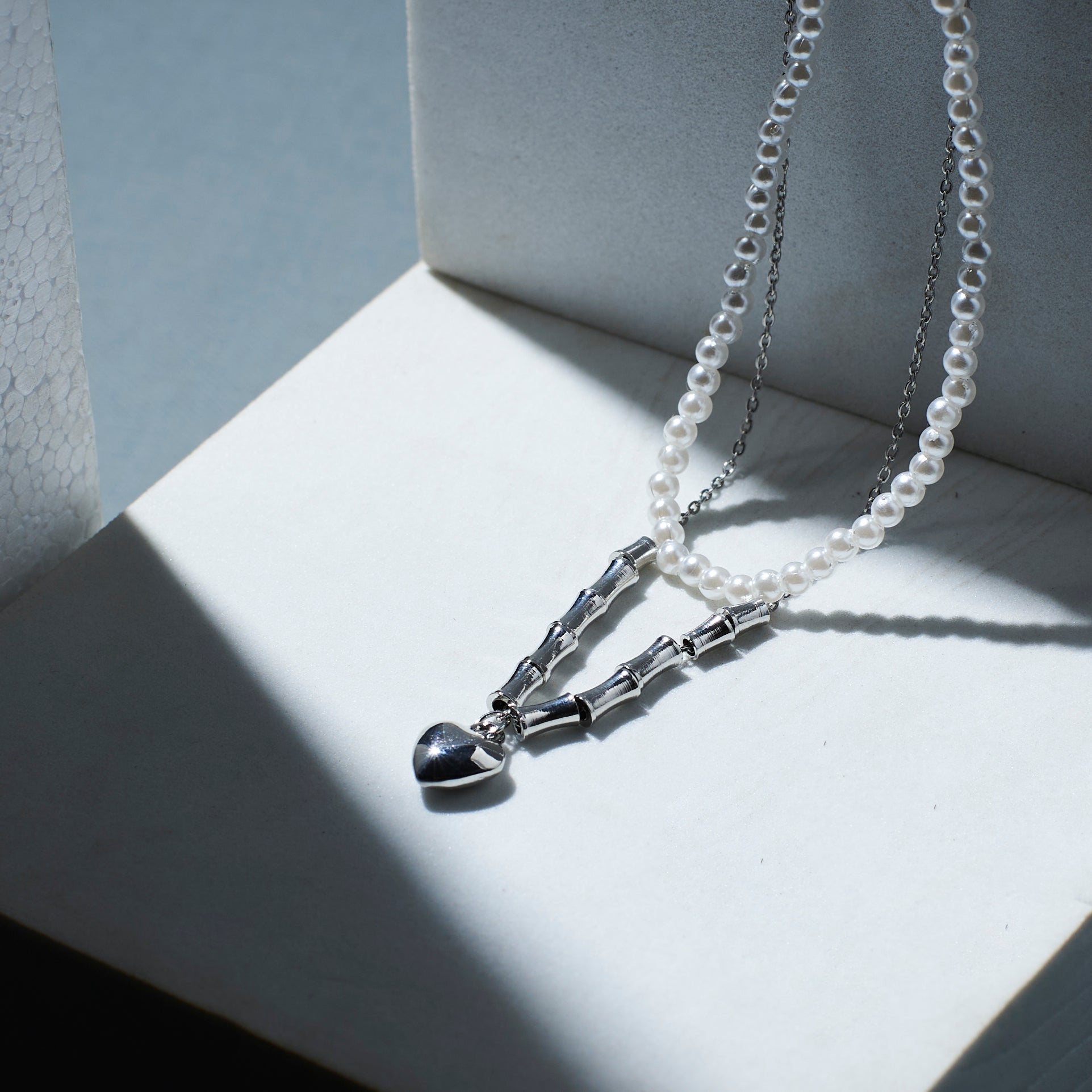 Layered Heart Pearly Mane Chain Salty Alpha