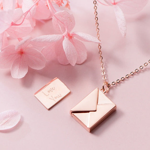 Love Letter Necklace - Rose Gold Salty