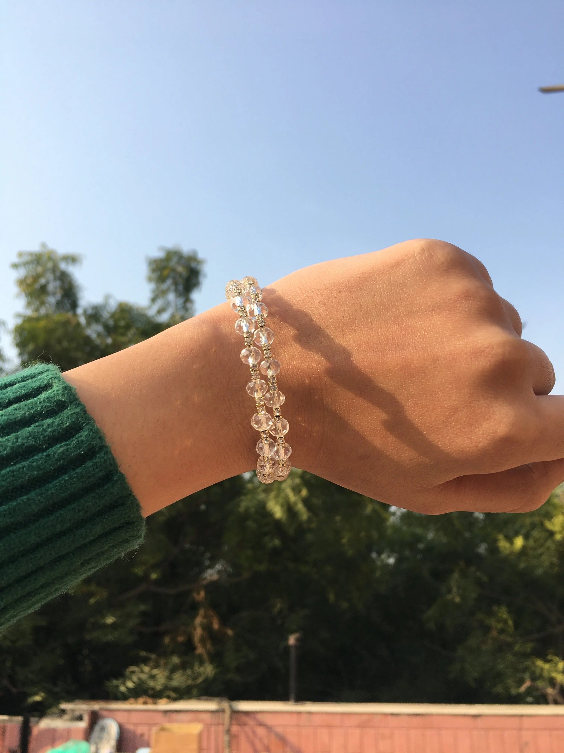 Lucky Pearls Cuff Bracelet - Gold