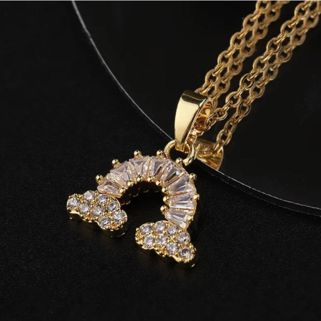Luminous Rainbow Arch Necklace - Gold Salty