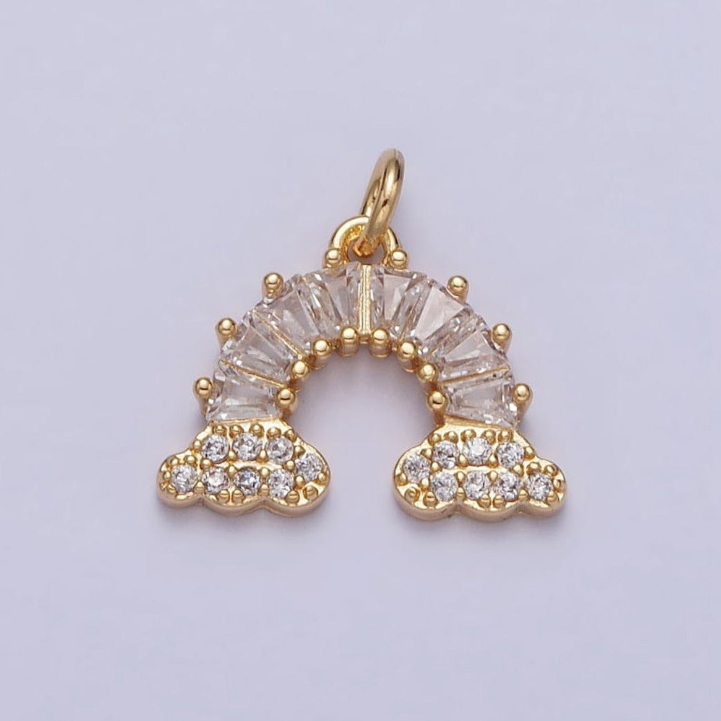 Luminous Rainbow Arch Necklace - Gold Salty