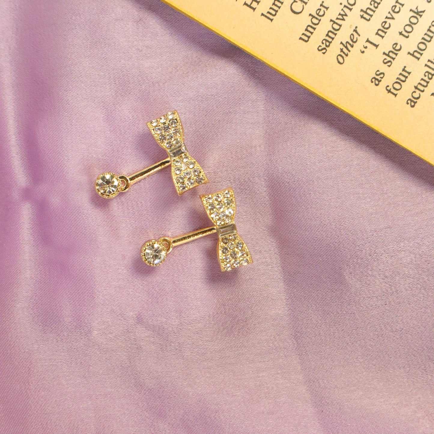 Luxurious Gold Tie Earrings