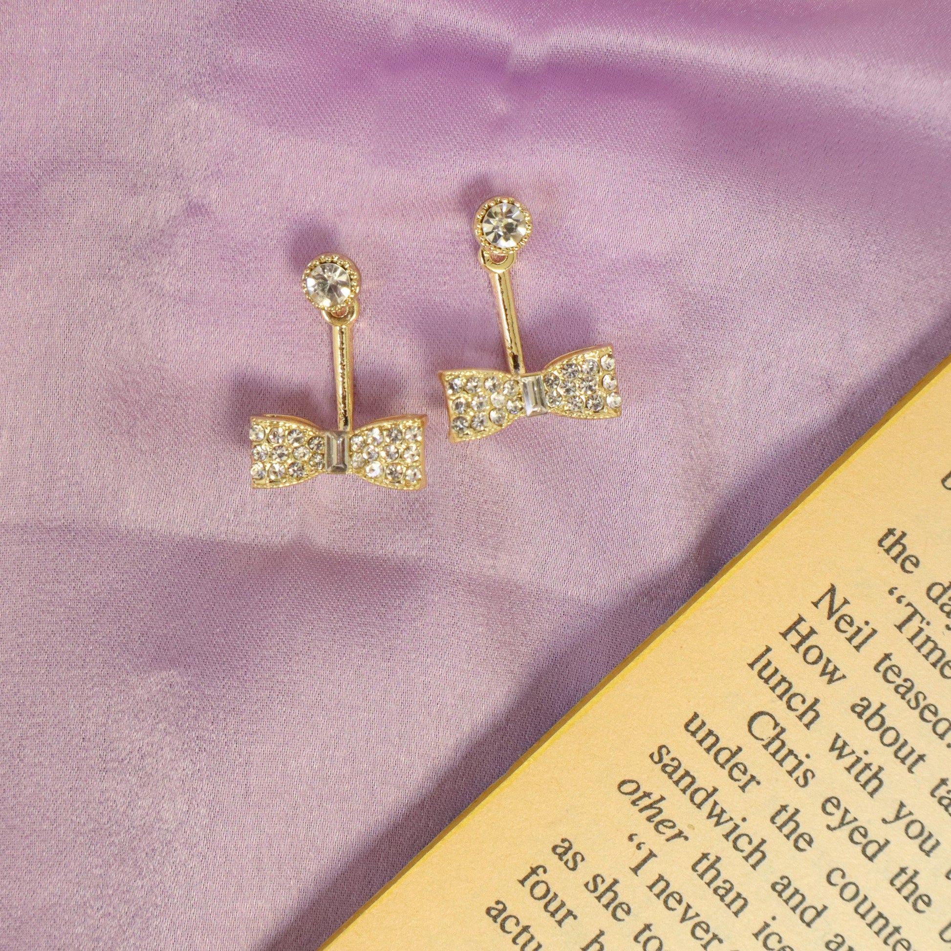 Luxurious Gold Tie Earrings