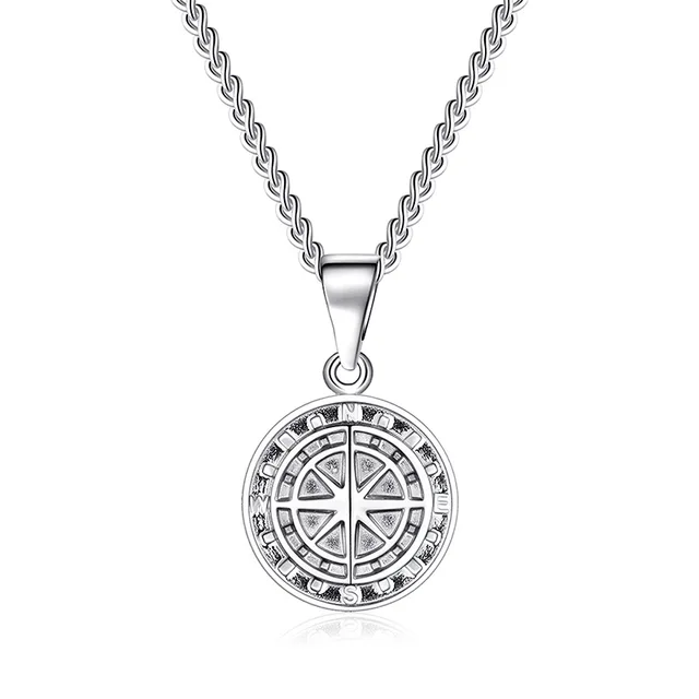 Northern Lights Silver Compass Chain