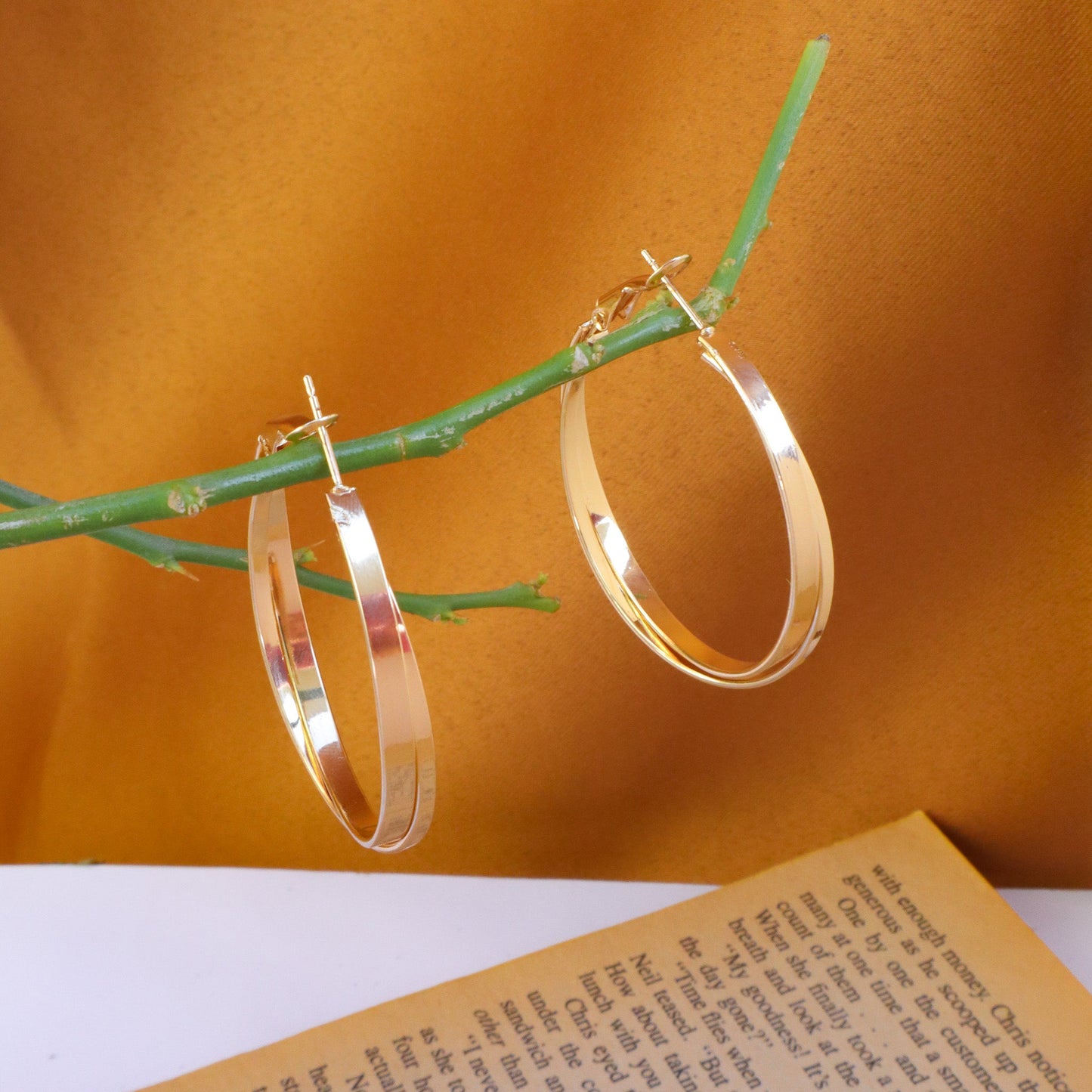 Mimalistic Golden Hoops