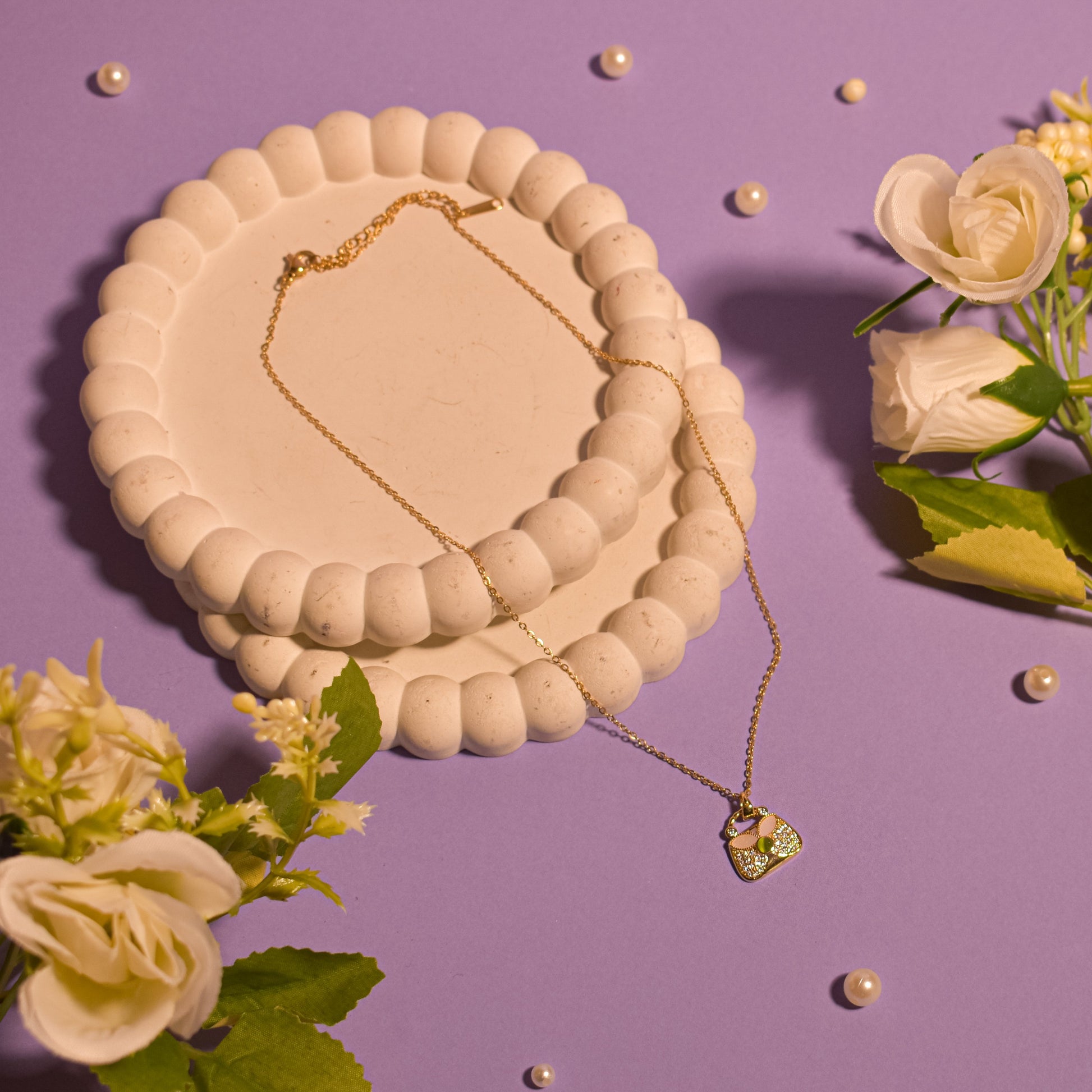 MiniTote Trinket Necklace Salty