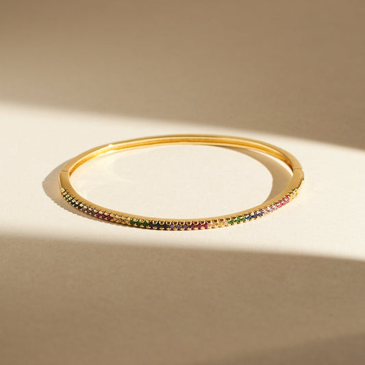 Minimal Crystal Bangle Salty