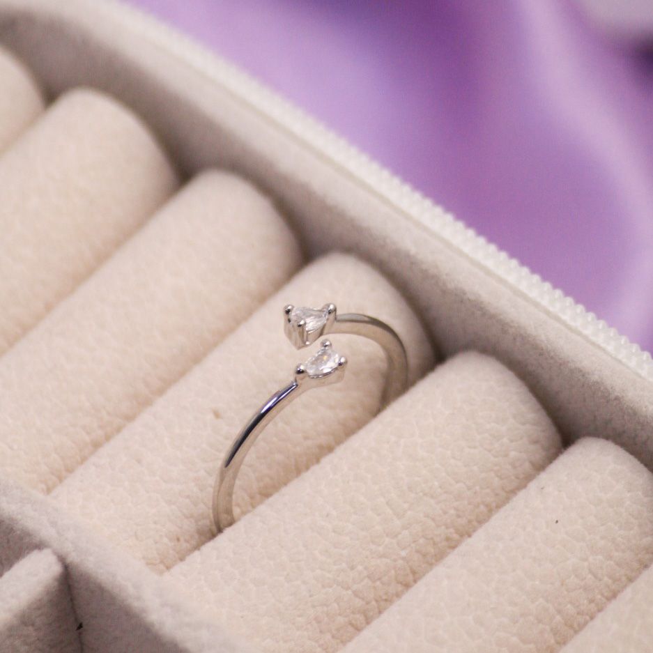 Minimalist Silver Diamond Band