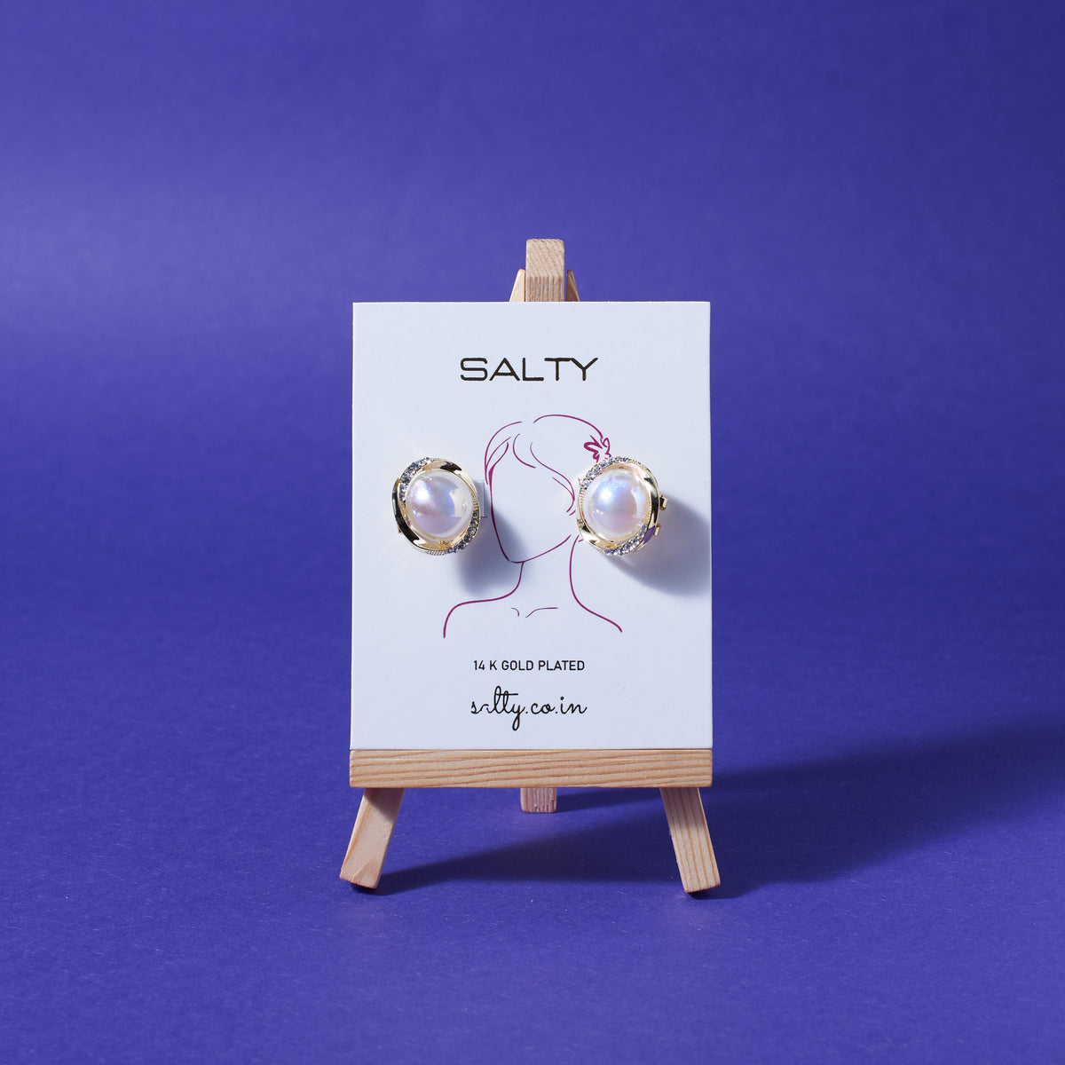 Mother of Pearl Chic Studs Salty