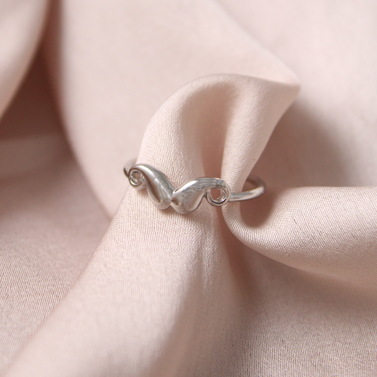 Mustache Silver ring