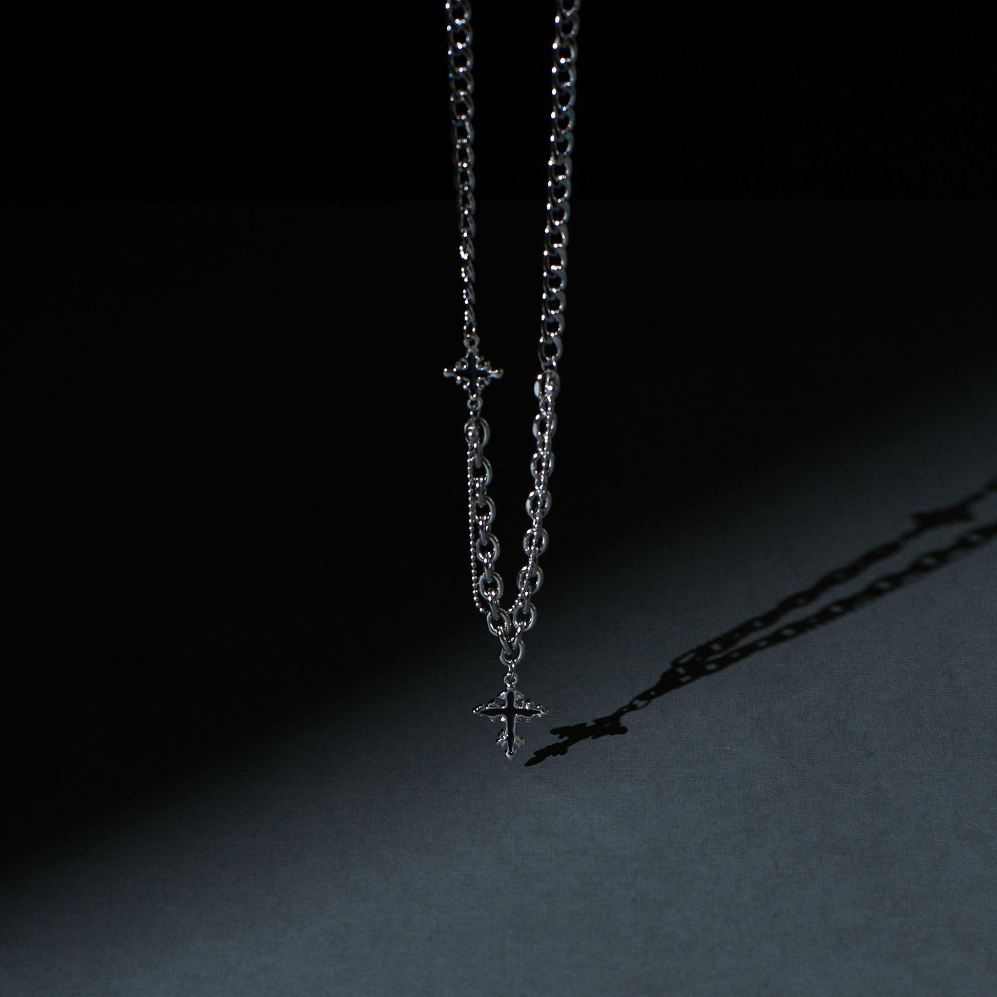 MystiQuirk Silver Cross Chain Salty Alpha
