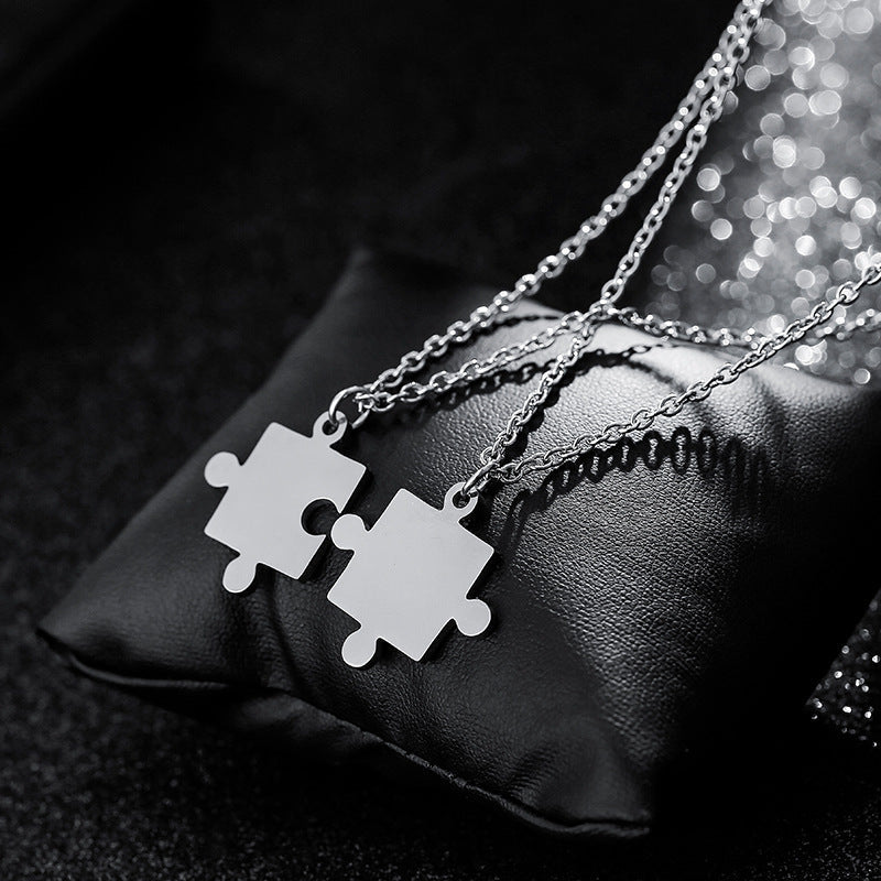 Mystic Connection Puzzle Necklace for Couples (2 Necklaces) Salty