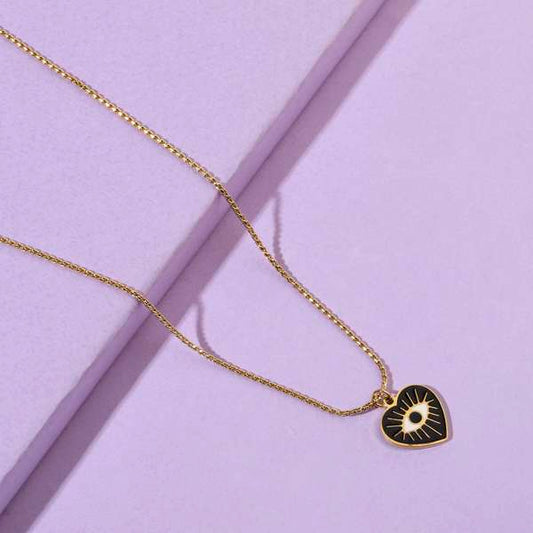 Heart Evil Eye Necklace