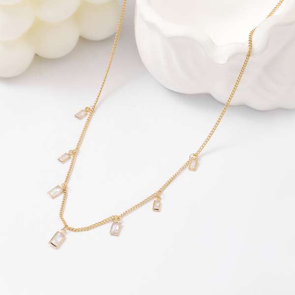 Diamond Drape Tassel Necklace
