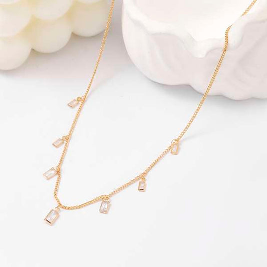 Diamond Drape Tassel Necklace