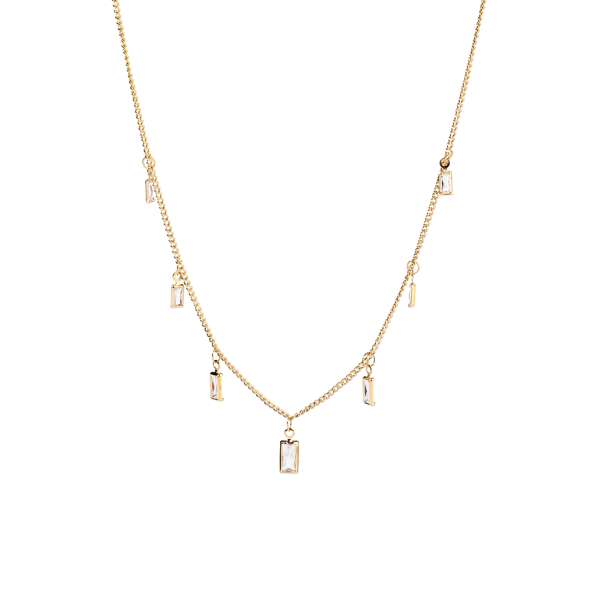 Diamond Drape Tassel Necklace
