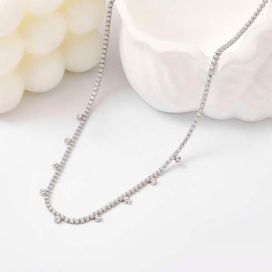 Elegant Beam Silver Necklace