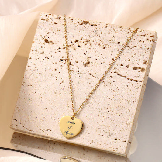 Golden Love Minimal Personalised Necklace