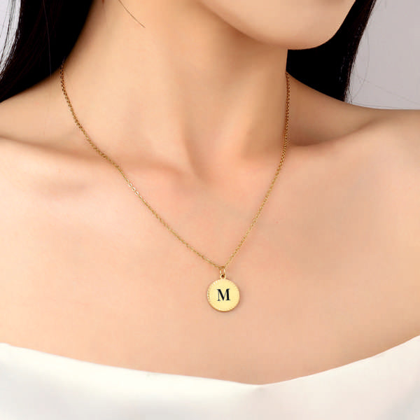 Golden Grace Initial Necklace