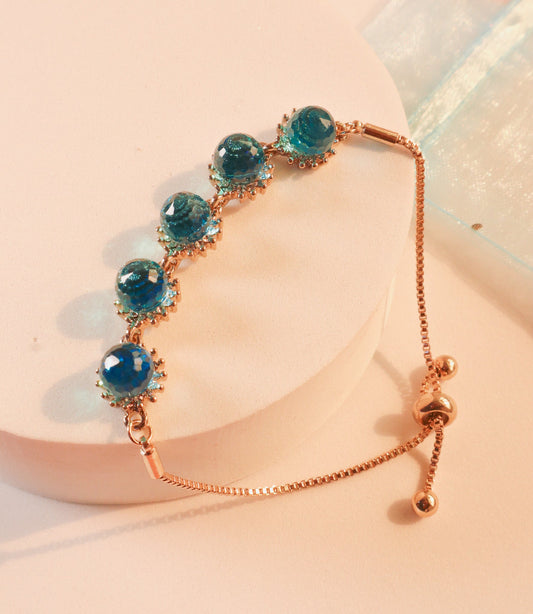 Natural Crystal Bracelet - Blue