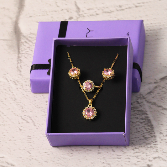 Natural Diamond Matching complete Jewellery Set