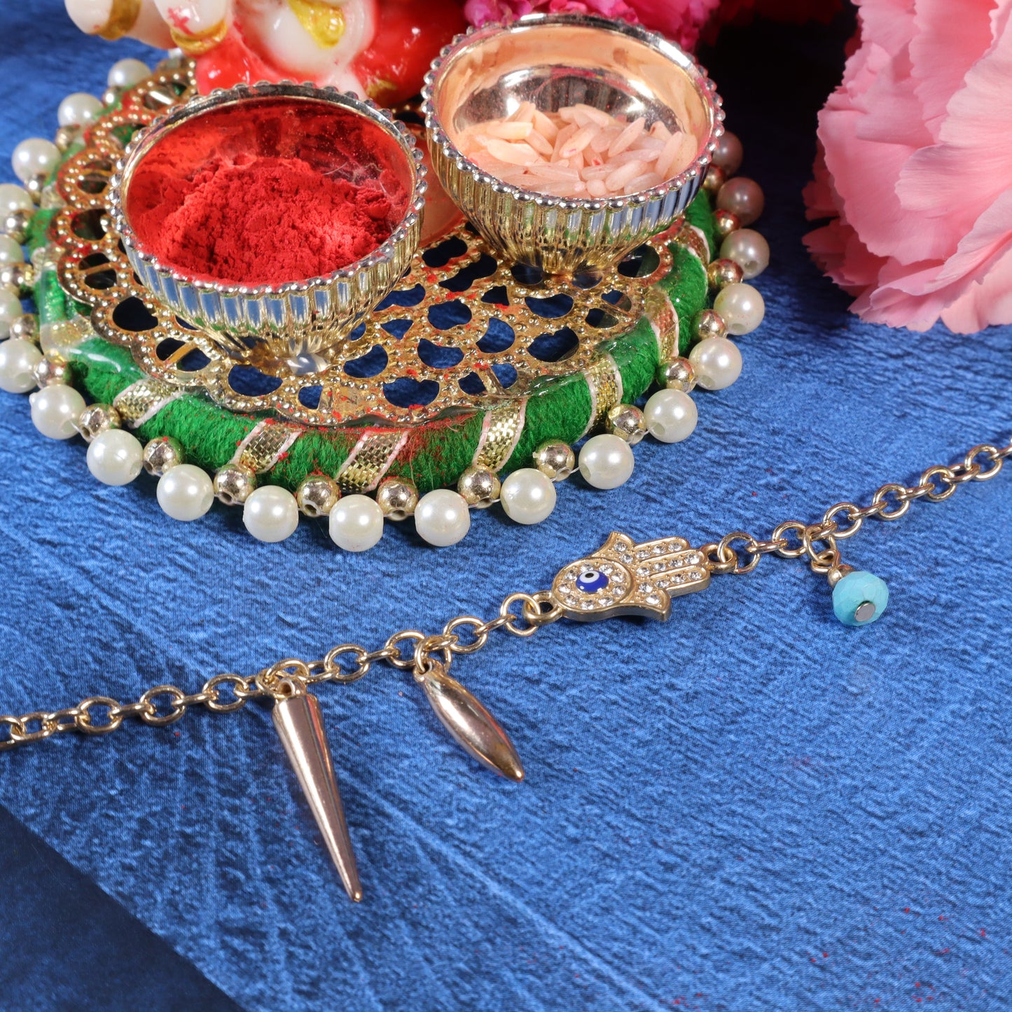Hamsa Evil Eye Rakhi For Bhaiya And Bhabhi Salty