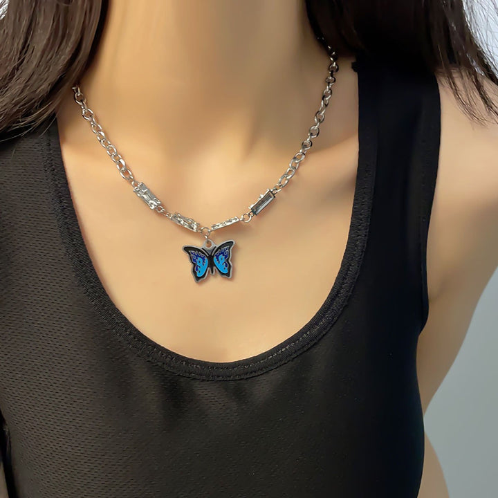 Chunky Blue Monarch Necklace | Salty