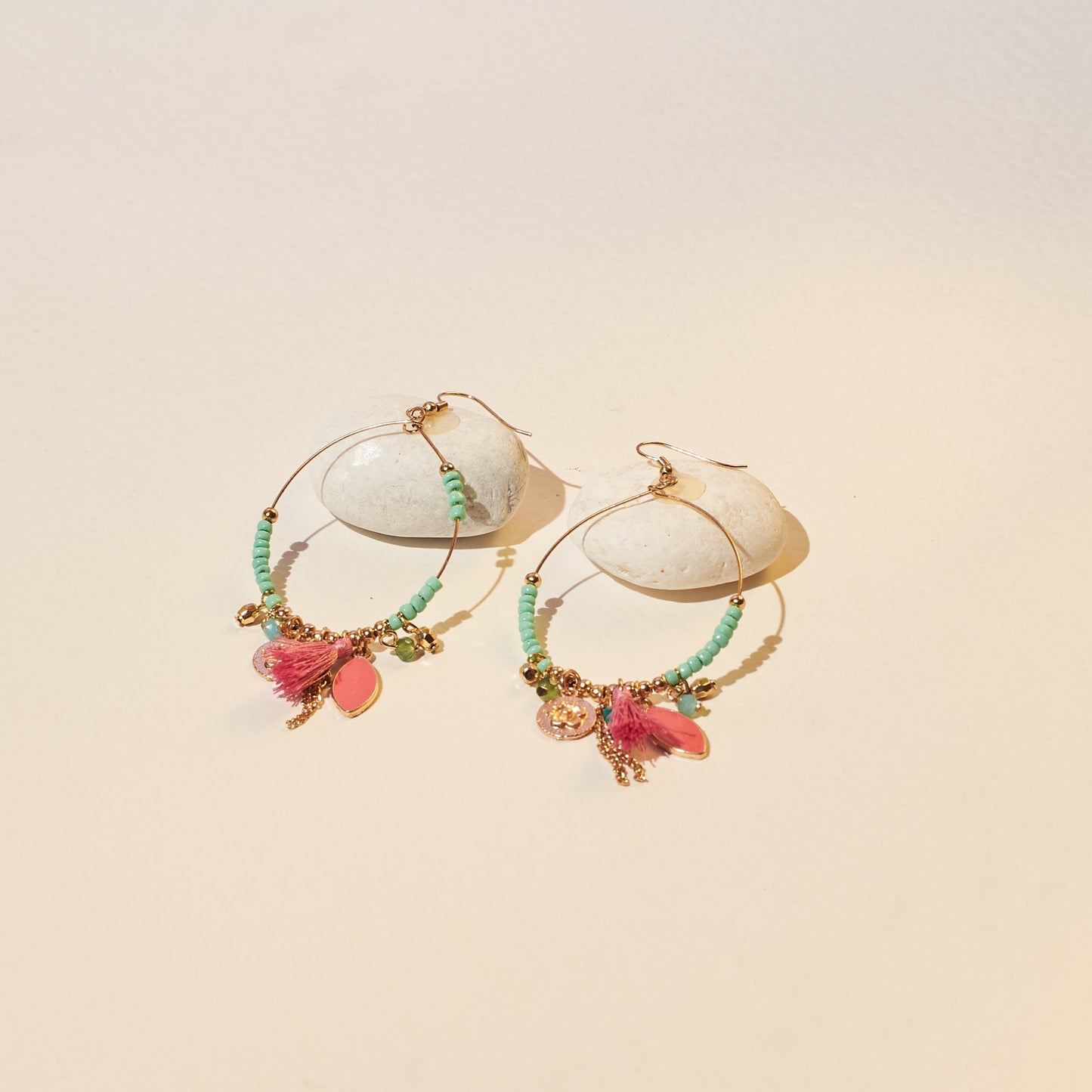 Odyssey Beads Tassel Earrings Salty
