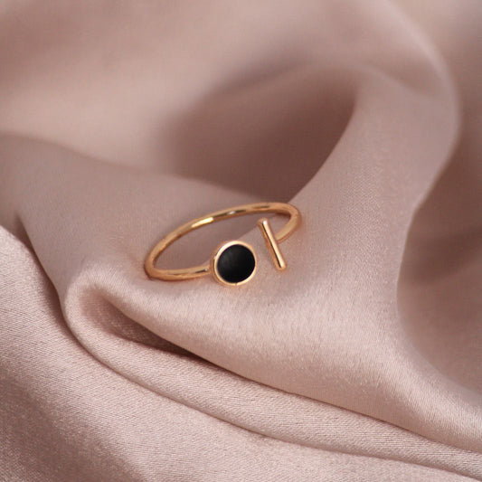 Open Toggle Clasp Ring -Gold