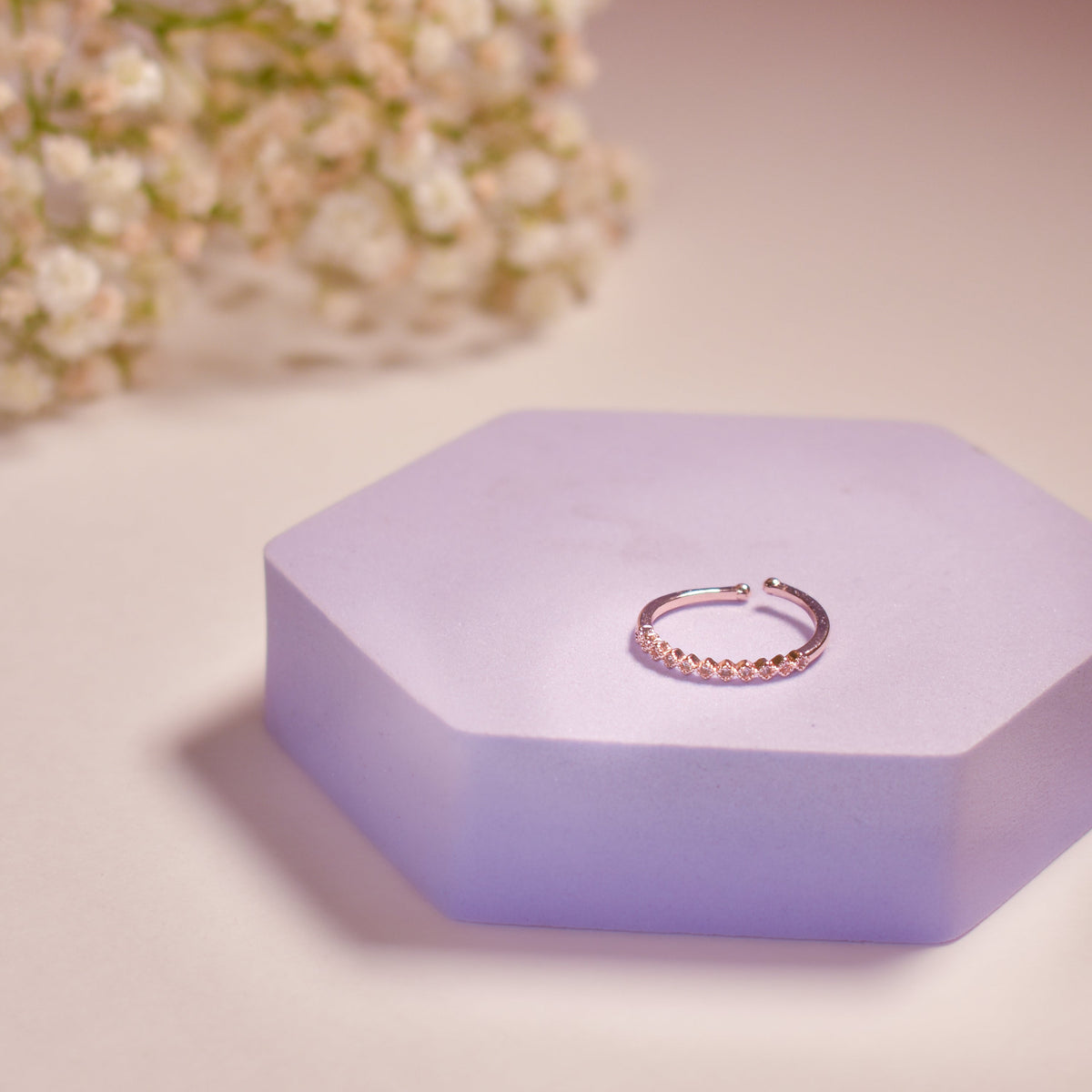 Ornate Minimal Ring - Rose Gold Salty