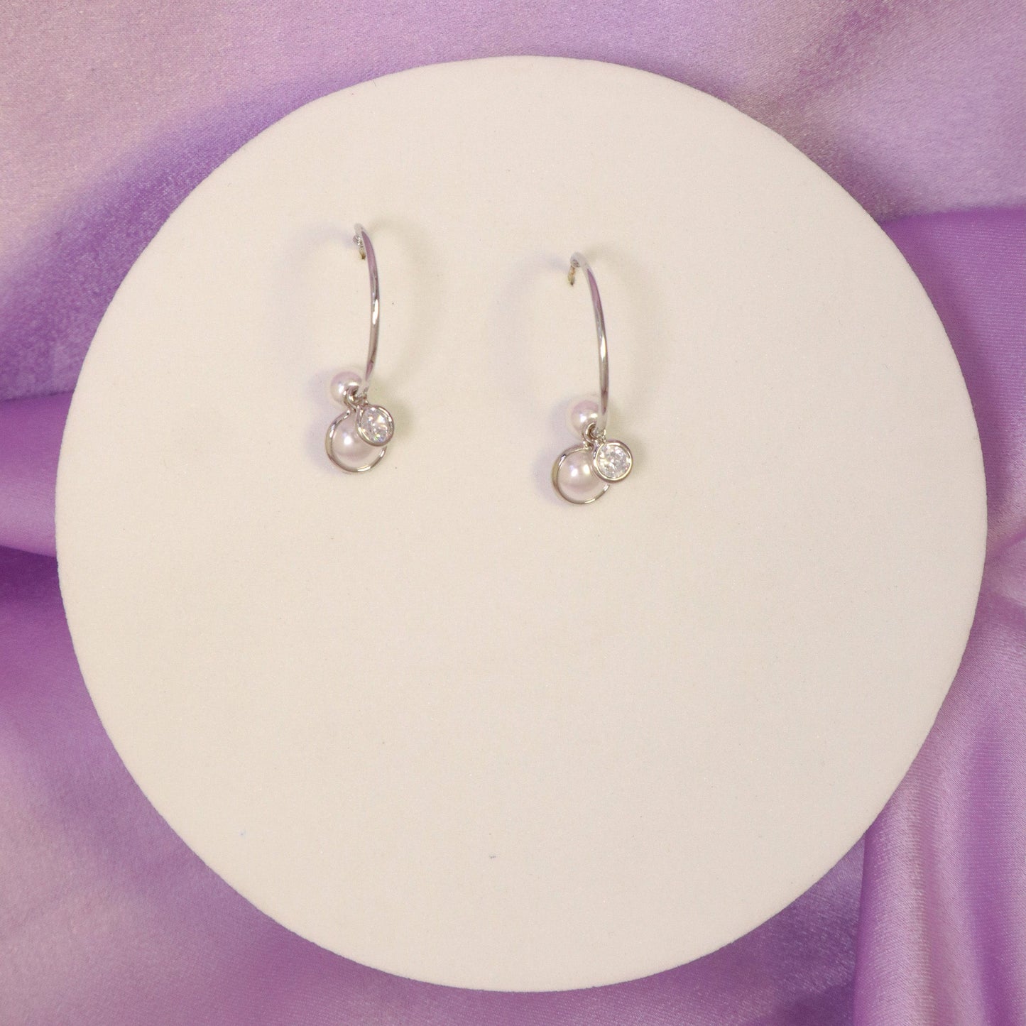 Pure Pearls Open Hoops