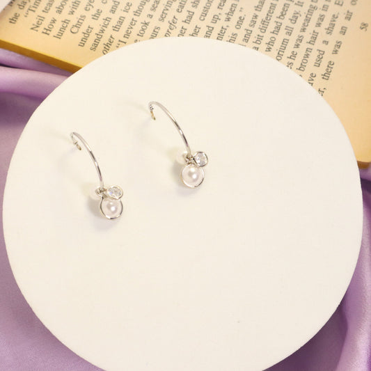 Pure Pearls Open Hoops