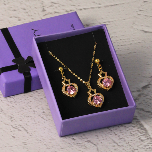 Queen's Crown Pink Jewellery Set Salty