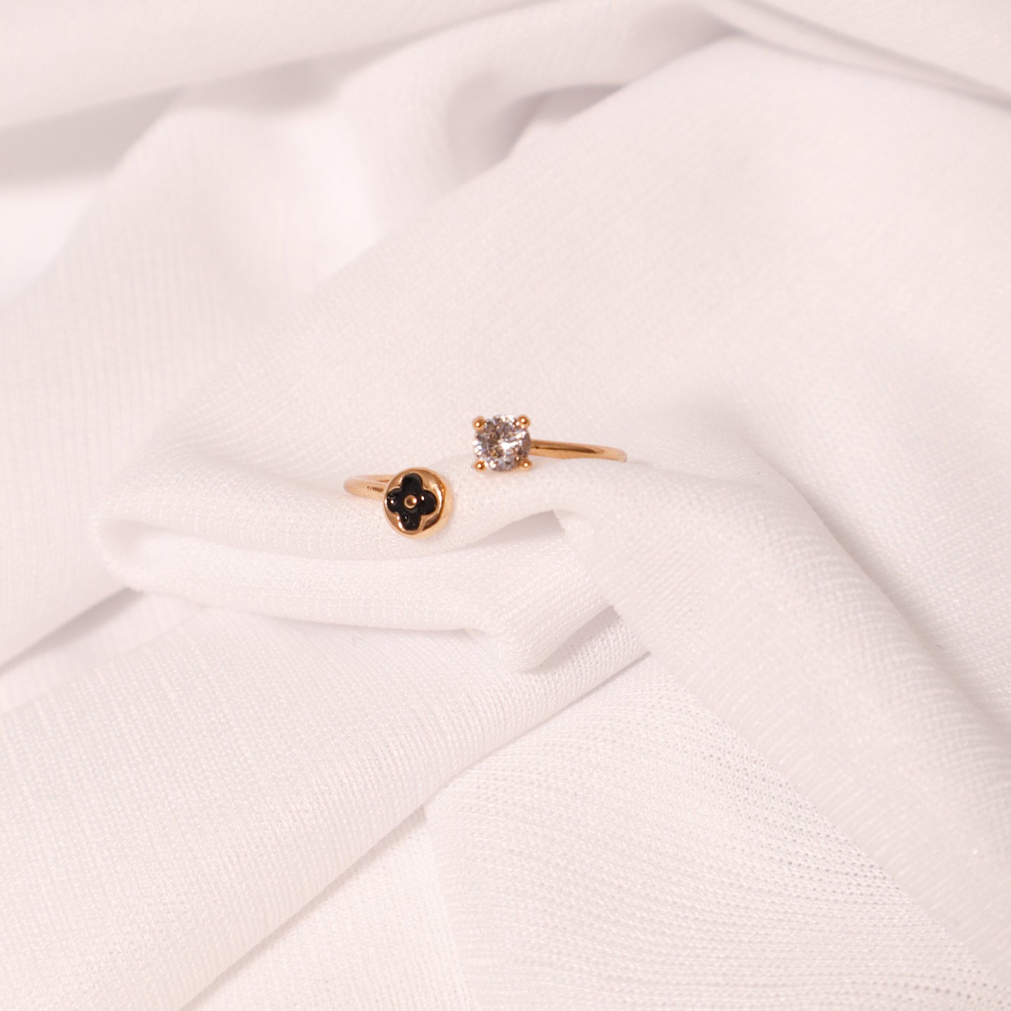 Golden Crystal Ring