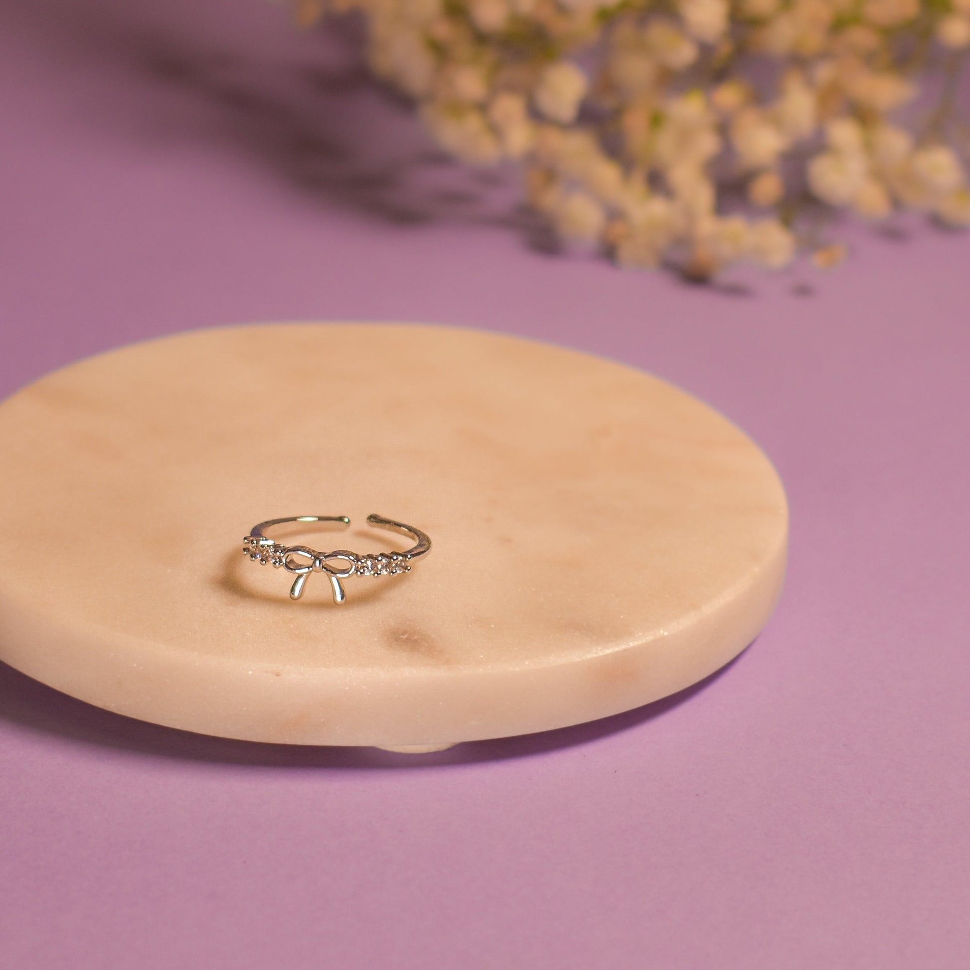 Beloved Bow Ring - Silver Salty
