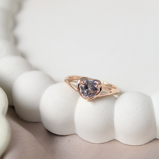 Radiant Heart Diamond Ring Salty