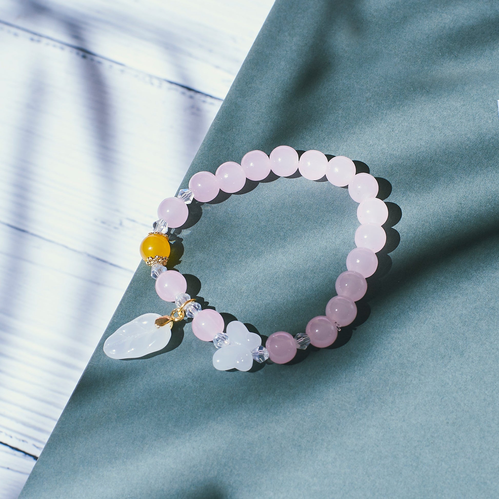 Rosy Healing Beaded Bracelet Salty