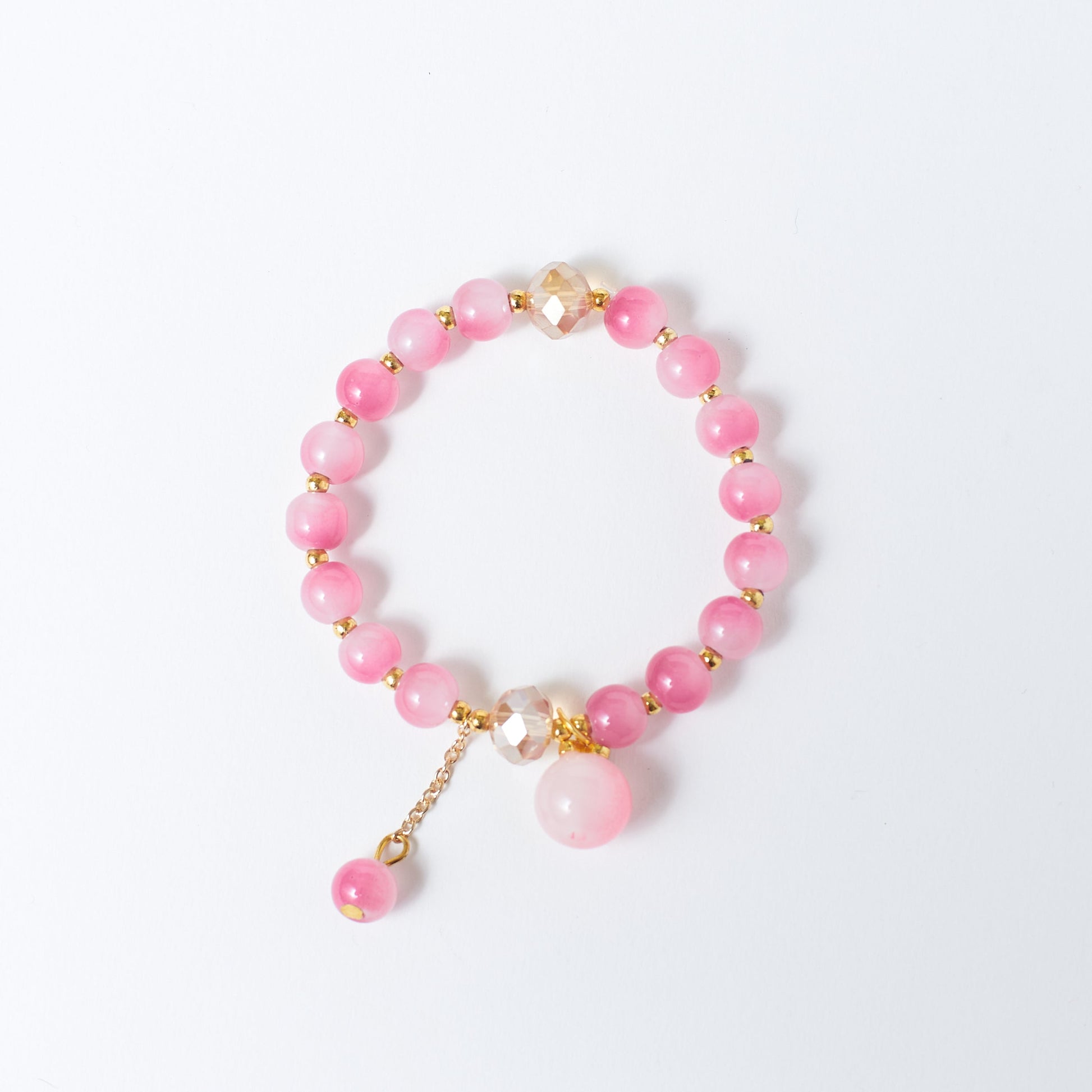 Rustic Pink Beaded Bracelet Salty