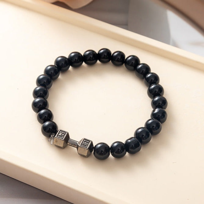 Strength Beaded Stone Band - Black | Salty