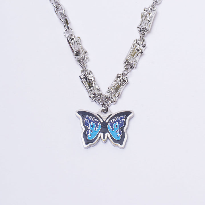 Chunky Blue Monarch Necklace | Salty