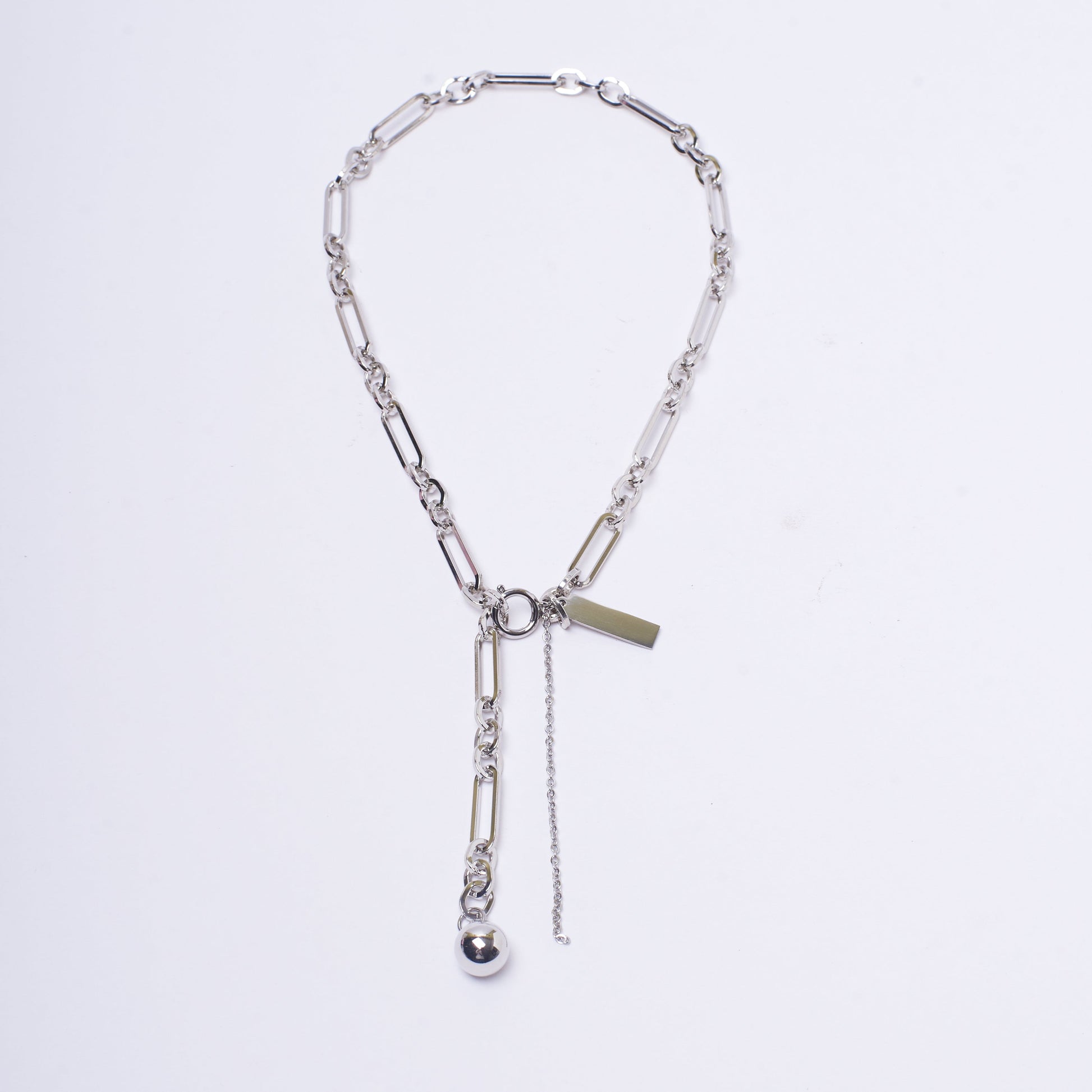 Sleek Silver Strata Necklace | Salty