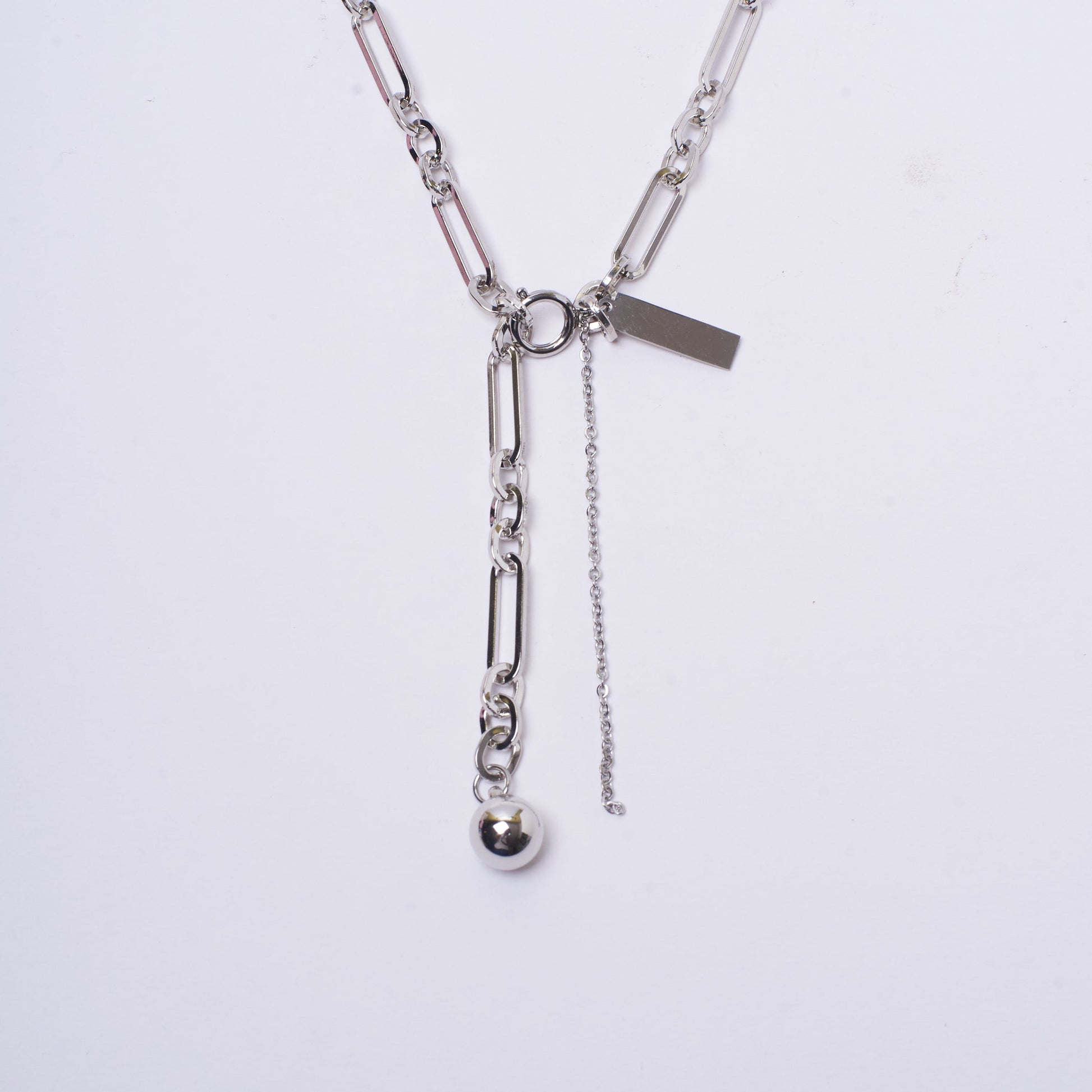 Sleek Silver Strata Necklace | Salty