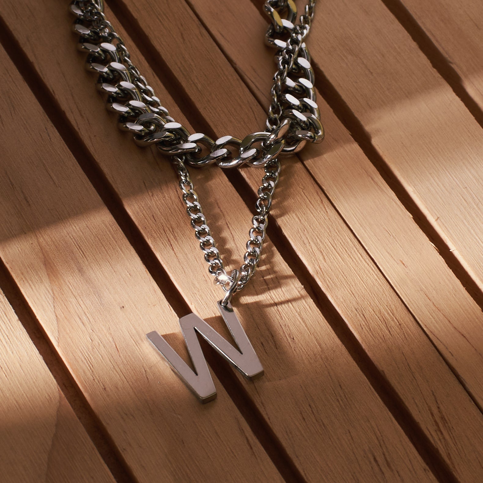 W Bold Silver Chain | Salty