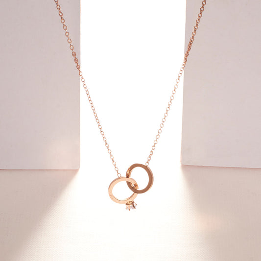 Promise Ring Rose Gold Necklace